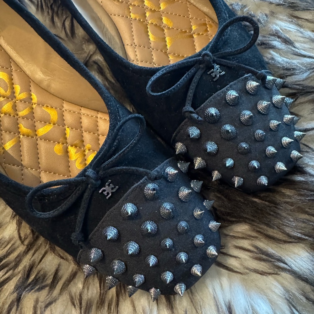 Sam Edelman Black Spiked Ballet Flats